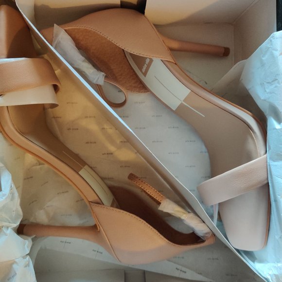 Dolce Vita Rilee slide sandals, Ivory leather, 9.5 - Picture 1 of 7